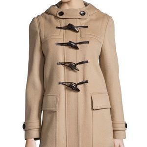 Burberry London wool camel duffle toggle coat
